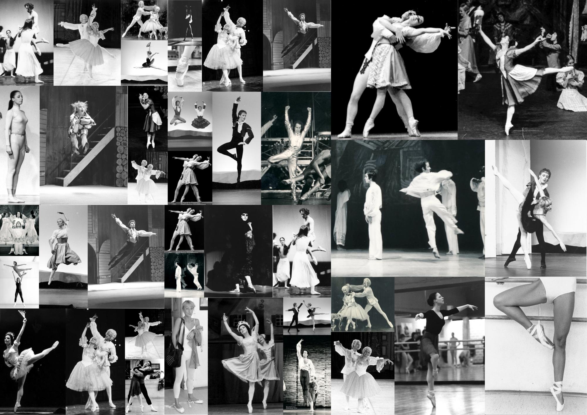 Collage: Ingrid Burmeister und Ulrich Völker als Tänzer