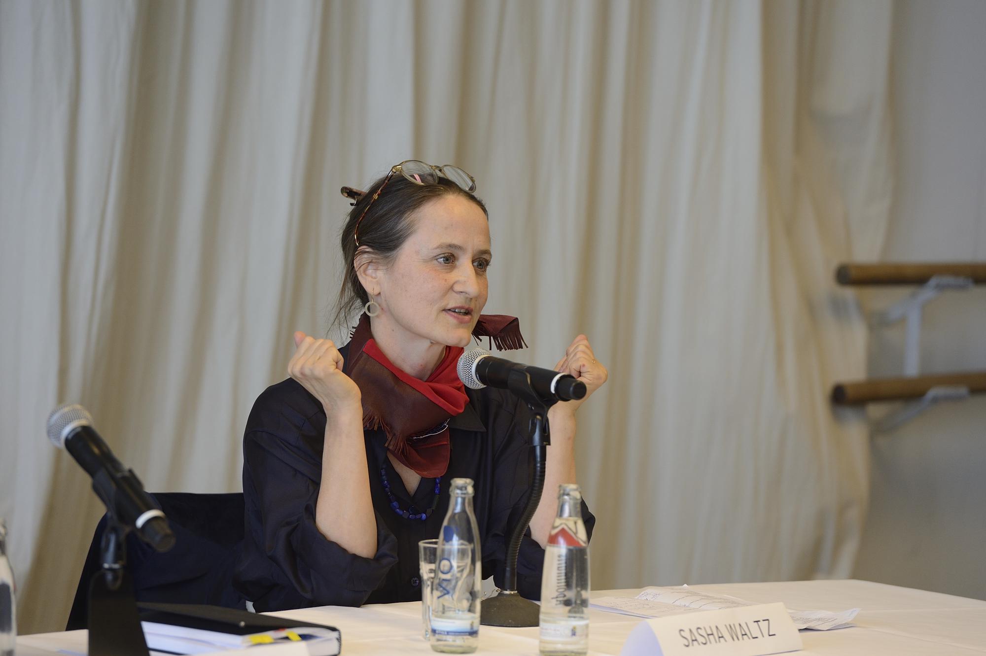 Sasha Waltz bei der Jahrespressekonferenz des Staatsballett Berlin am 26.02.2018