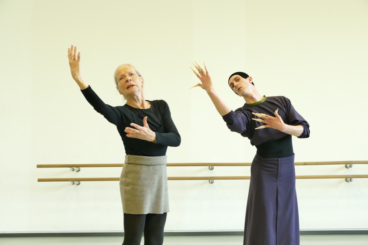Probe mit Susanne Linke und Nils Freyer in der Staatlichen Ballettschule Berlin
