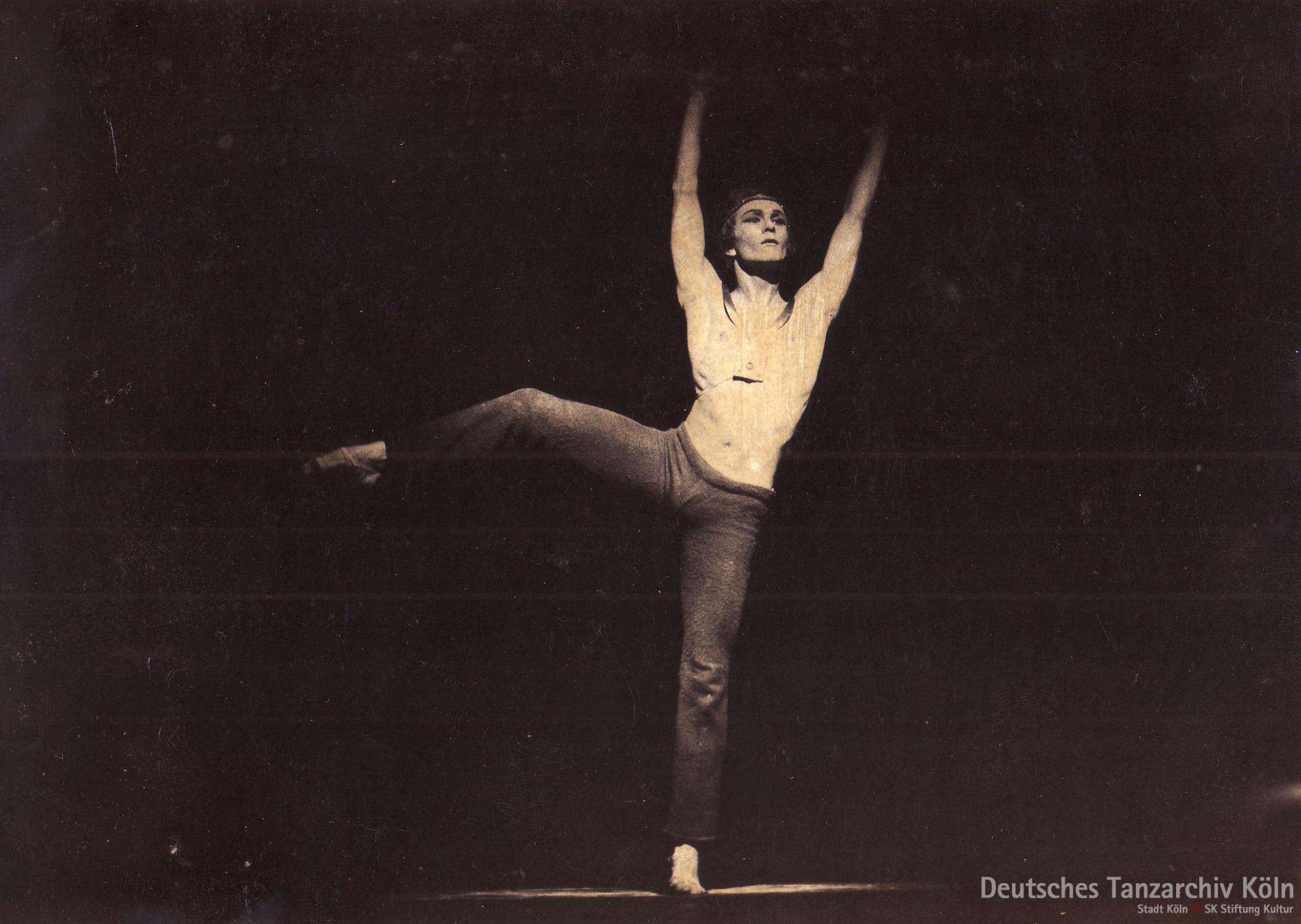 Jochen Ulrich bei einer Probe zu Da Capo, Städtische Bühnen Köln, Spielzeit 1969/1970,