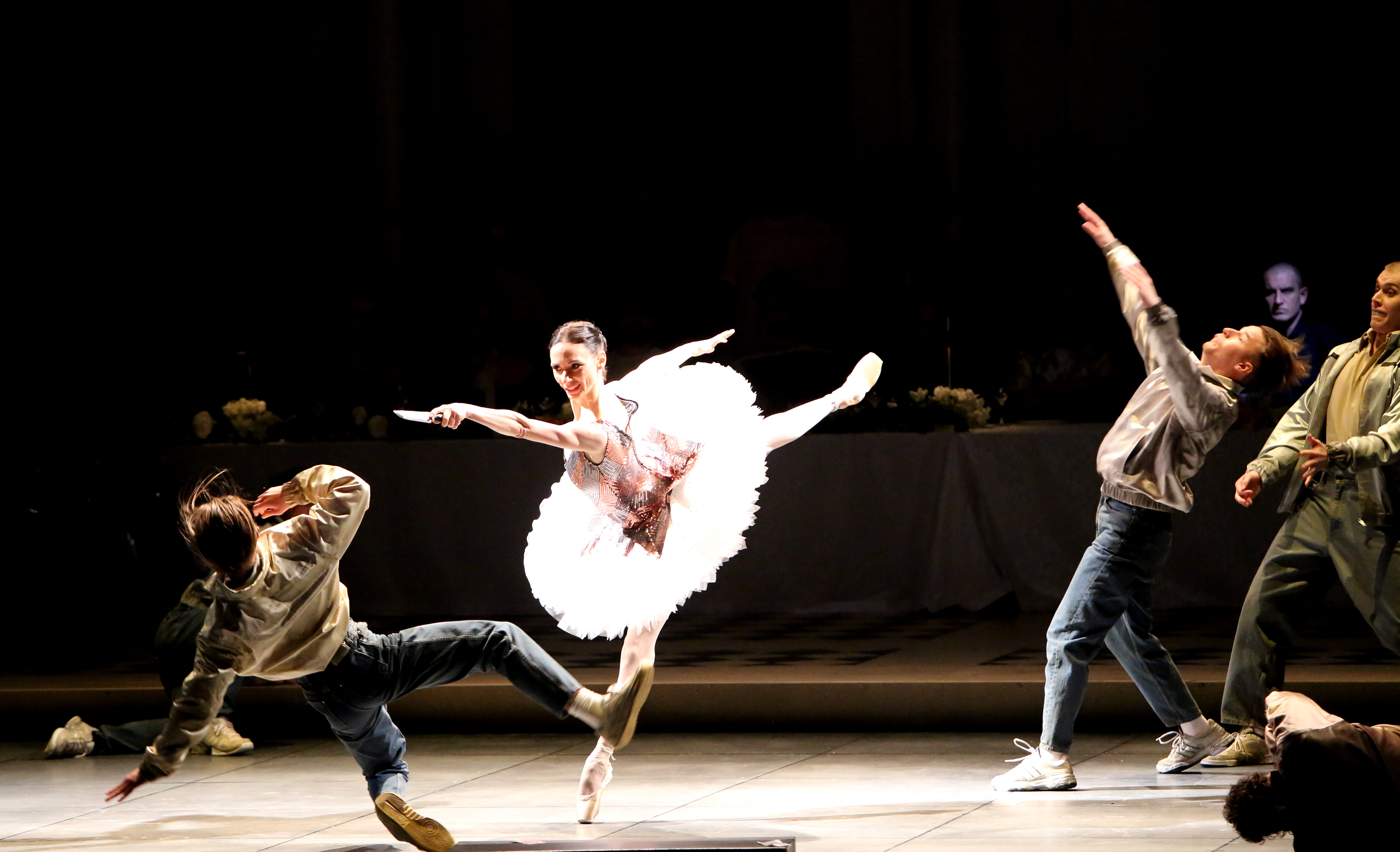 Osterfestspiele 2024, Salzburg: Probe zu 3. Akt Oper „La Gioconda“ von Amilcare Ponchielli. Tanz: Ludmila Konovalova und Tänzer*innen von SEAD DANCE