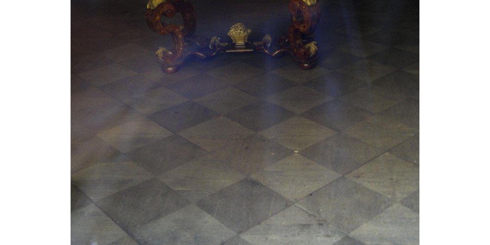 Parkettboden in der ehemaligen Ballettschule von Tatjana Gsovsky