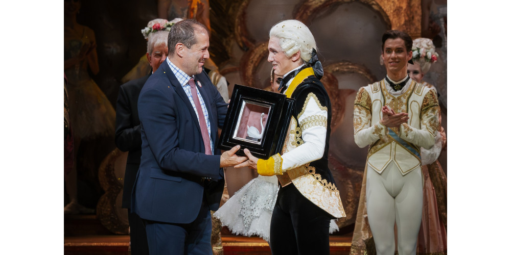 Auguste Marmus bei der Ernennung zum Kammertänzer des Ungarischen Staatsballett